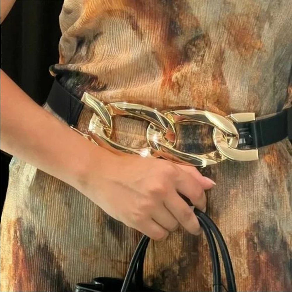 NWT ZARA‎ LINKED BUCKLE BELT Sz 30